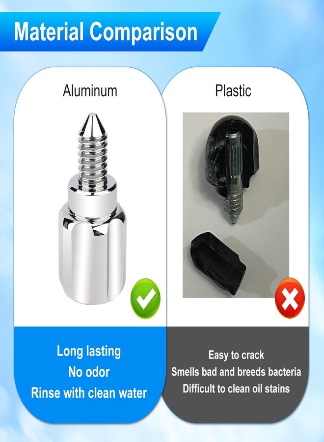 ASPNH Attachment Knob Thumb Screw Suitable for Kitchenaid Stand Mixer，Silver-Colored Mixer Aluminum Screw Head Knob Accessory Replacement, Chrome-Plated, 1 Piece - Image 5